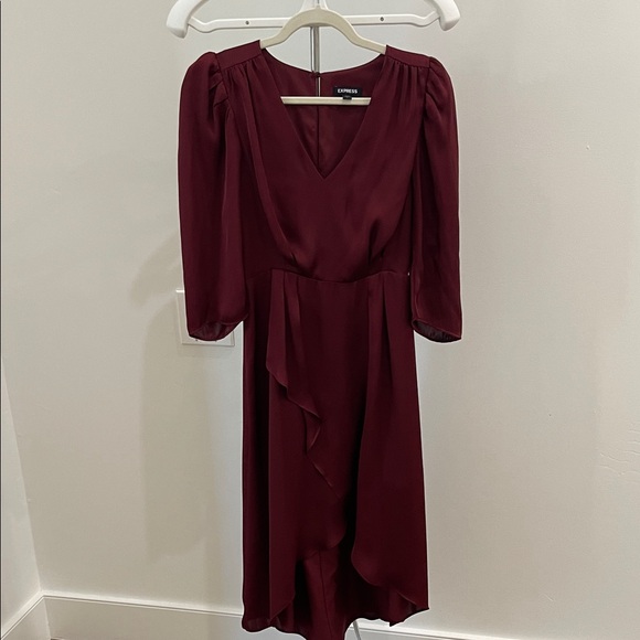Express Dresses & Skirts - Express Burgundy High Low Dress